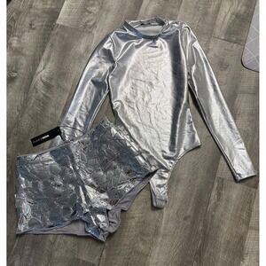Fashion Nova Silver Mini Dress